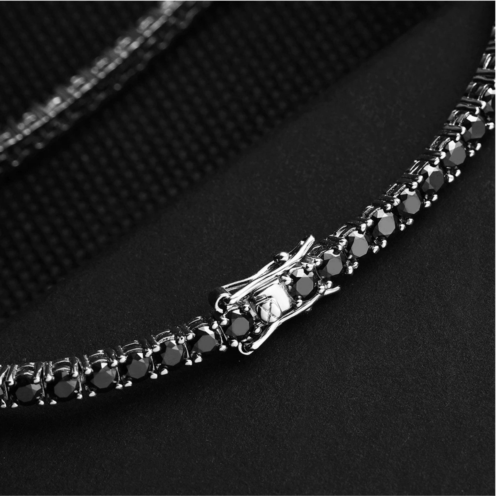 Pulsera tennis negra