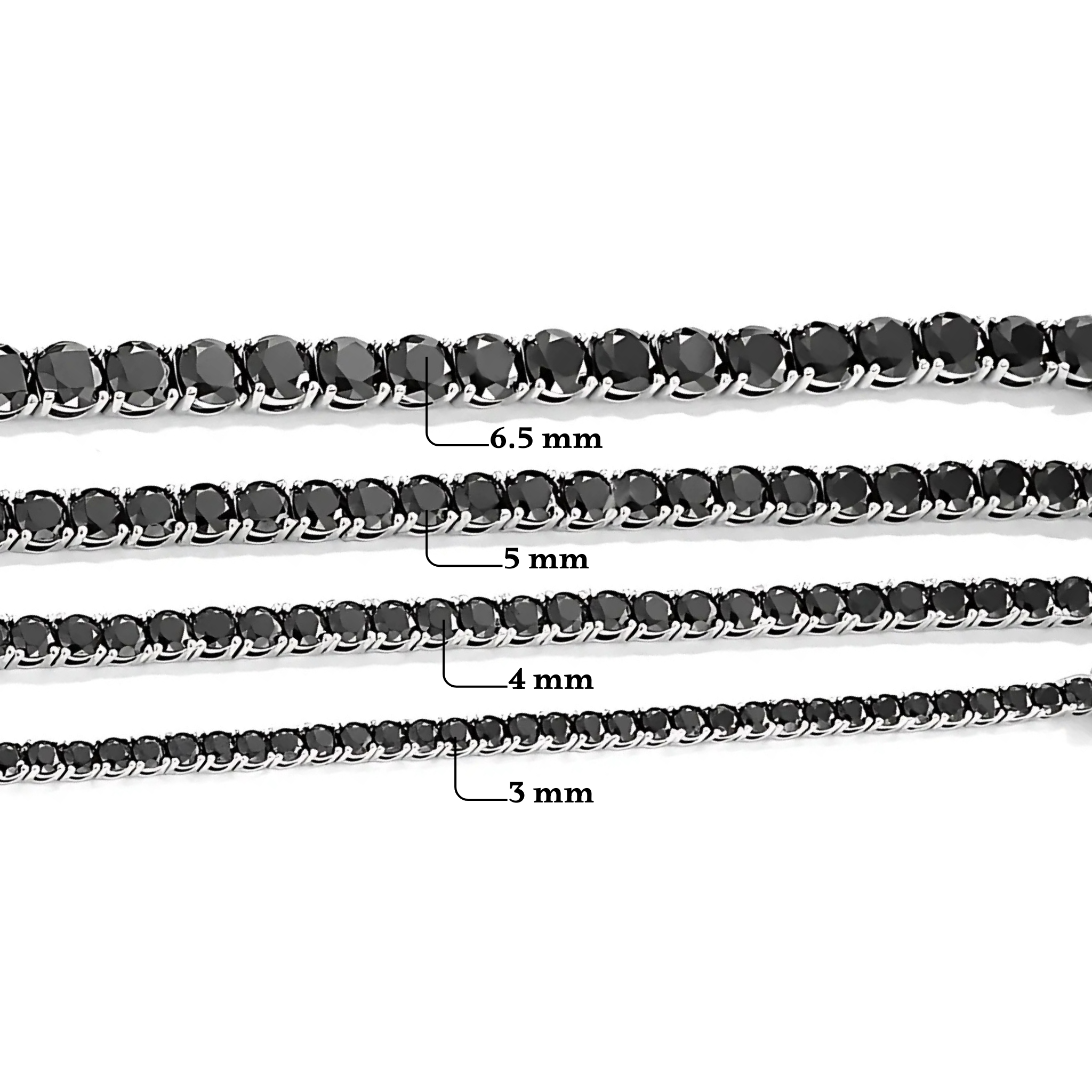 Pulsera tennis negra