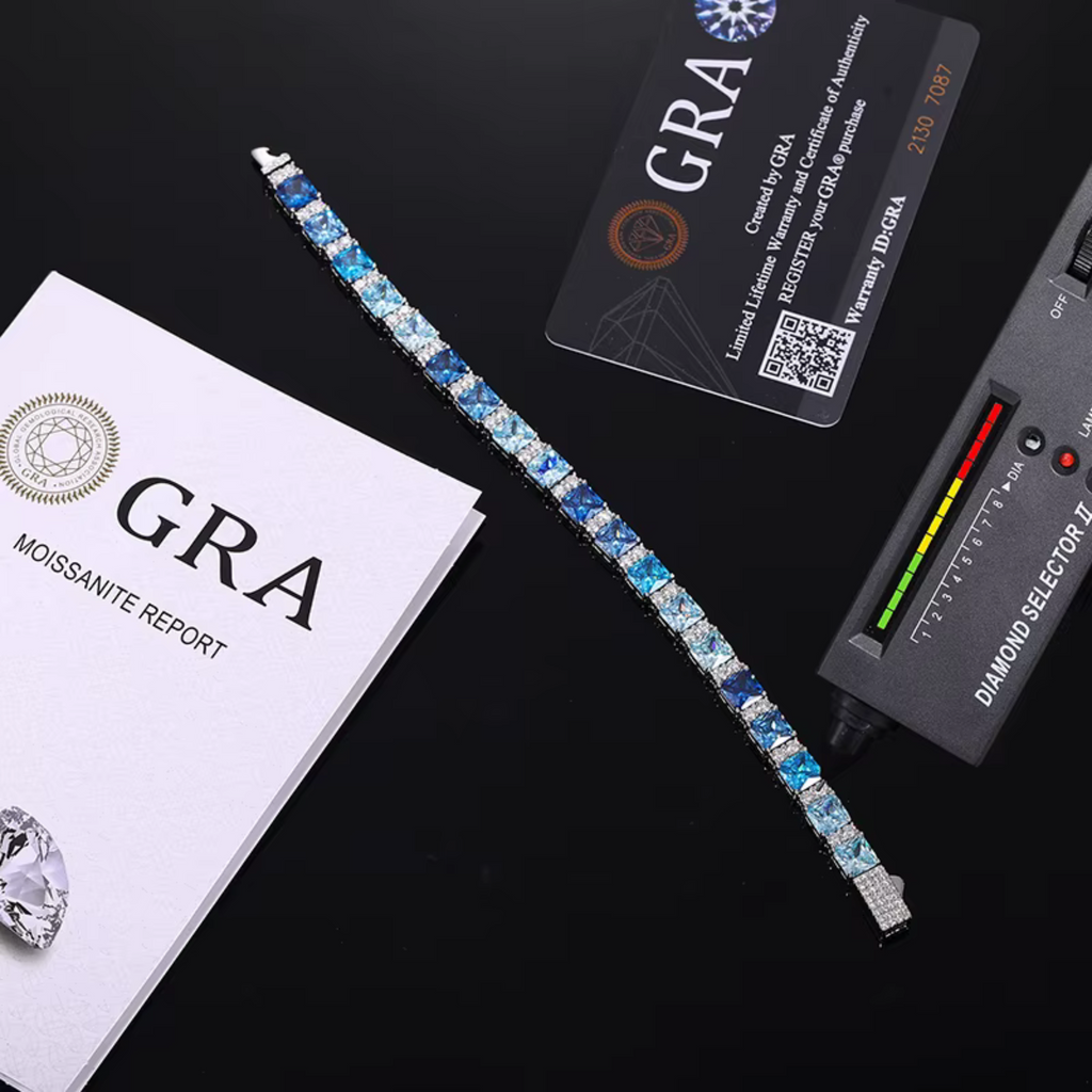 Pulsera cuadrada azul