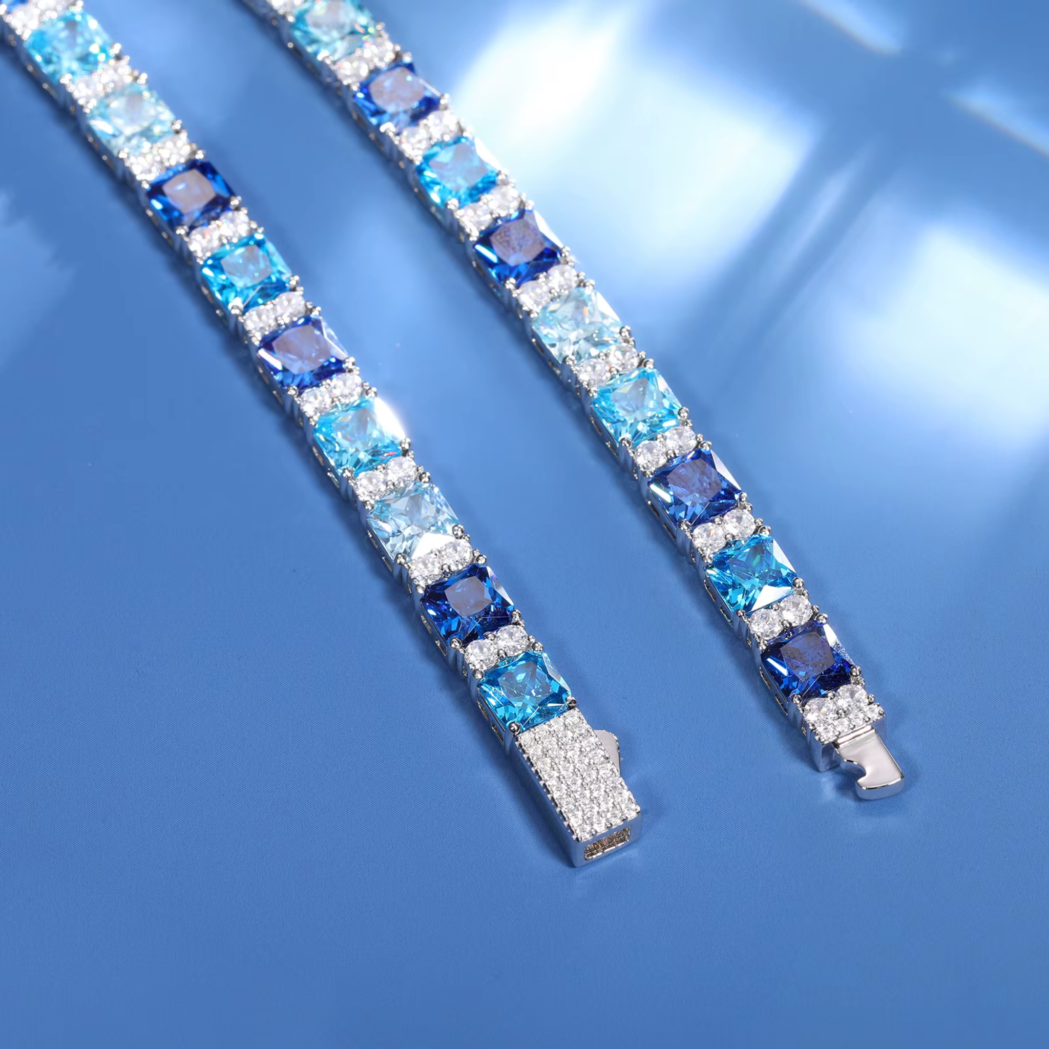 Pulsera cuadrada azul