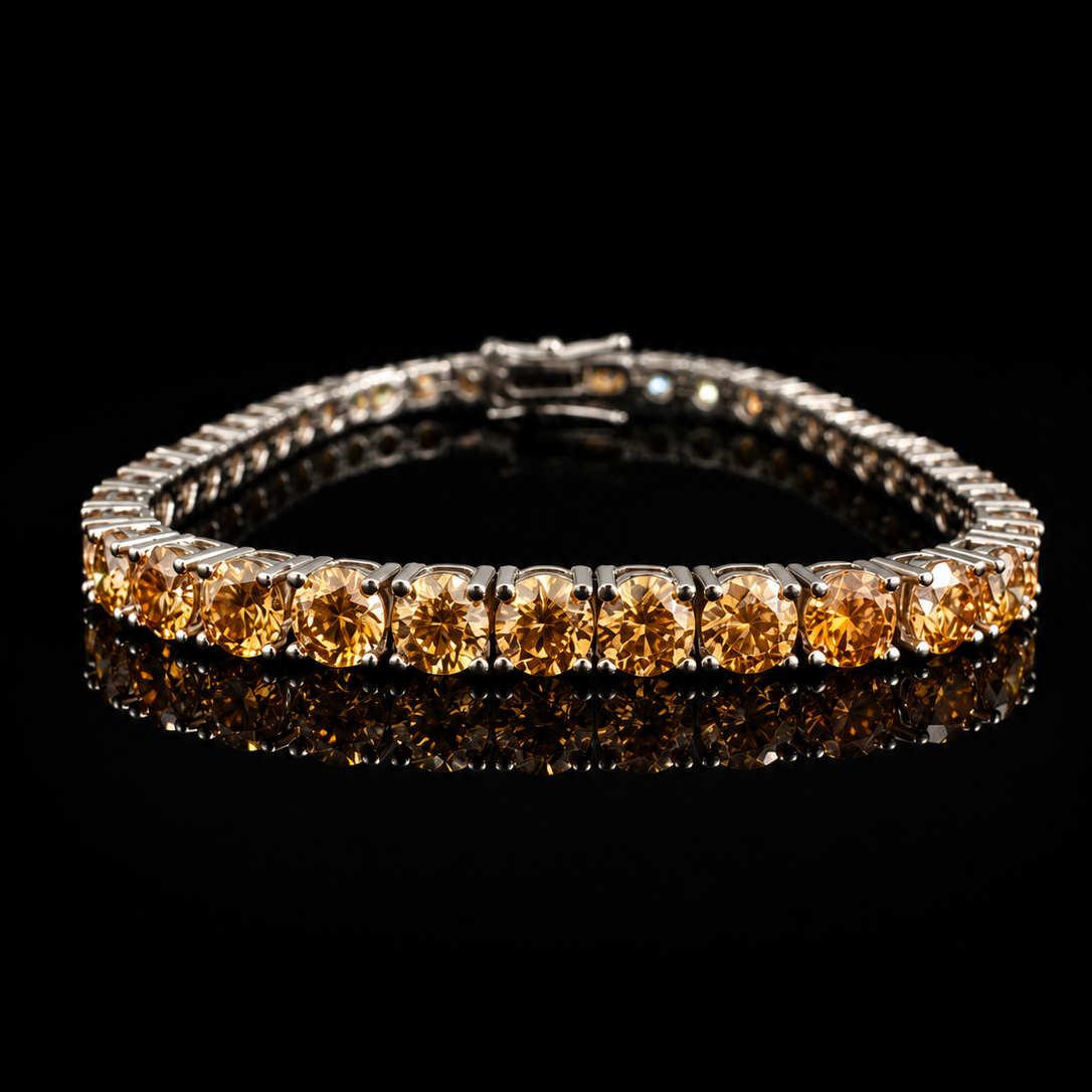 pulsera tennis champagne 4 mm