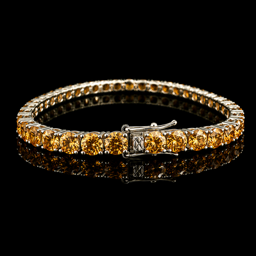 pulsera tennis champagne 4 mm