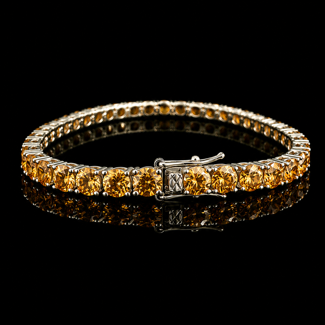 pulsera tennis champagne 4 mm