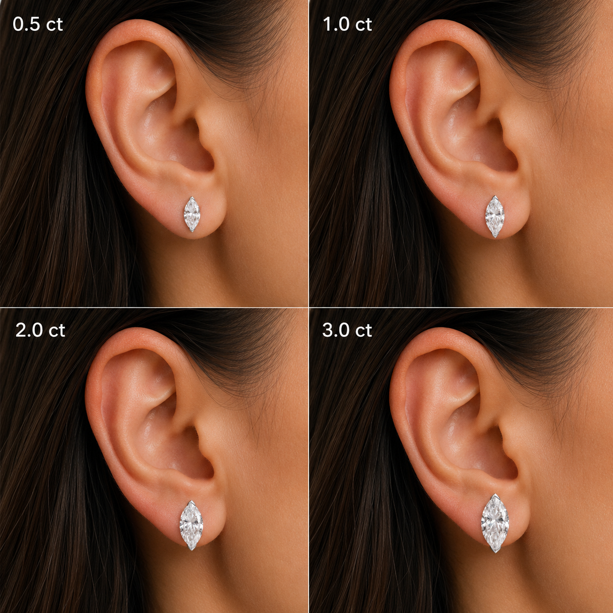 Aretes marquise