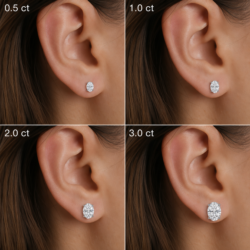 Aretes ovalados