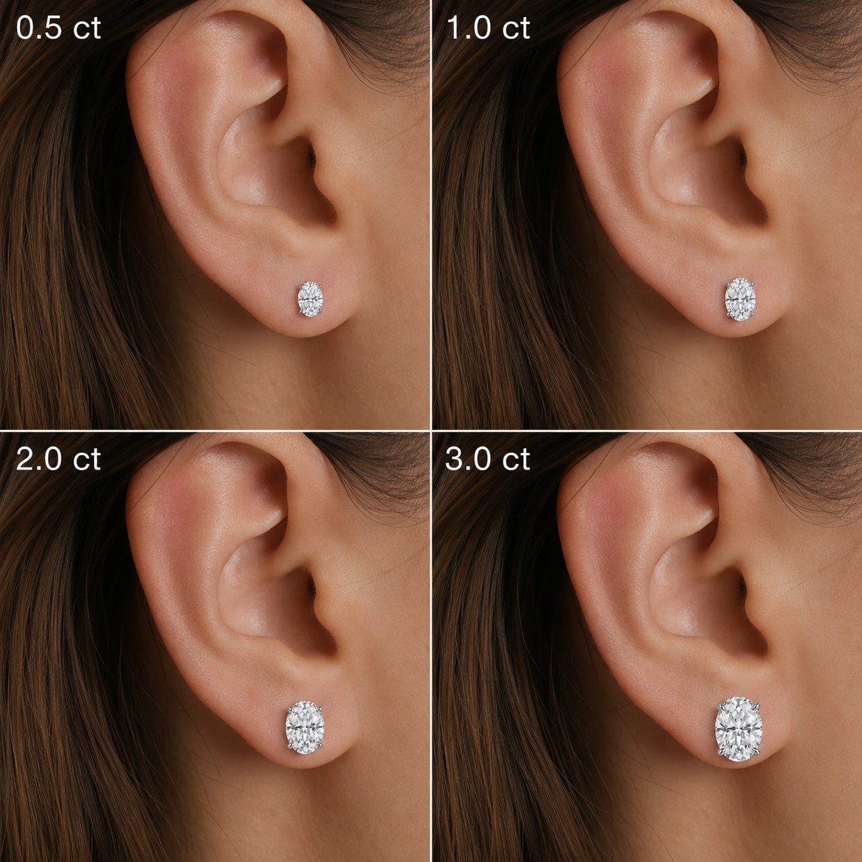 Aretes ovalados
