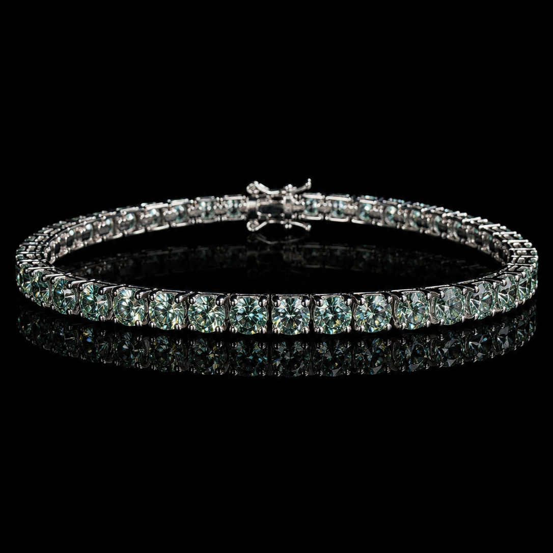 pulsera tennis blue green 3 mm